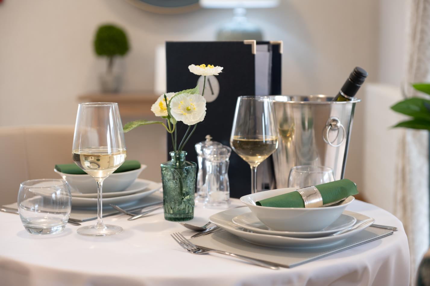 white wine on a table